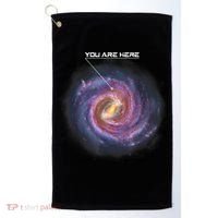 You Are Here Astronomy Milky Way Solar System Galaxy Space Golf Towel thumb 0