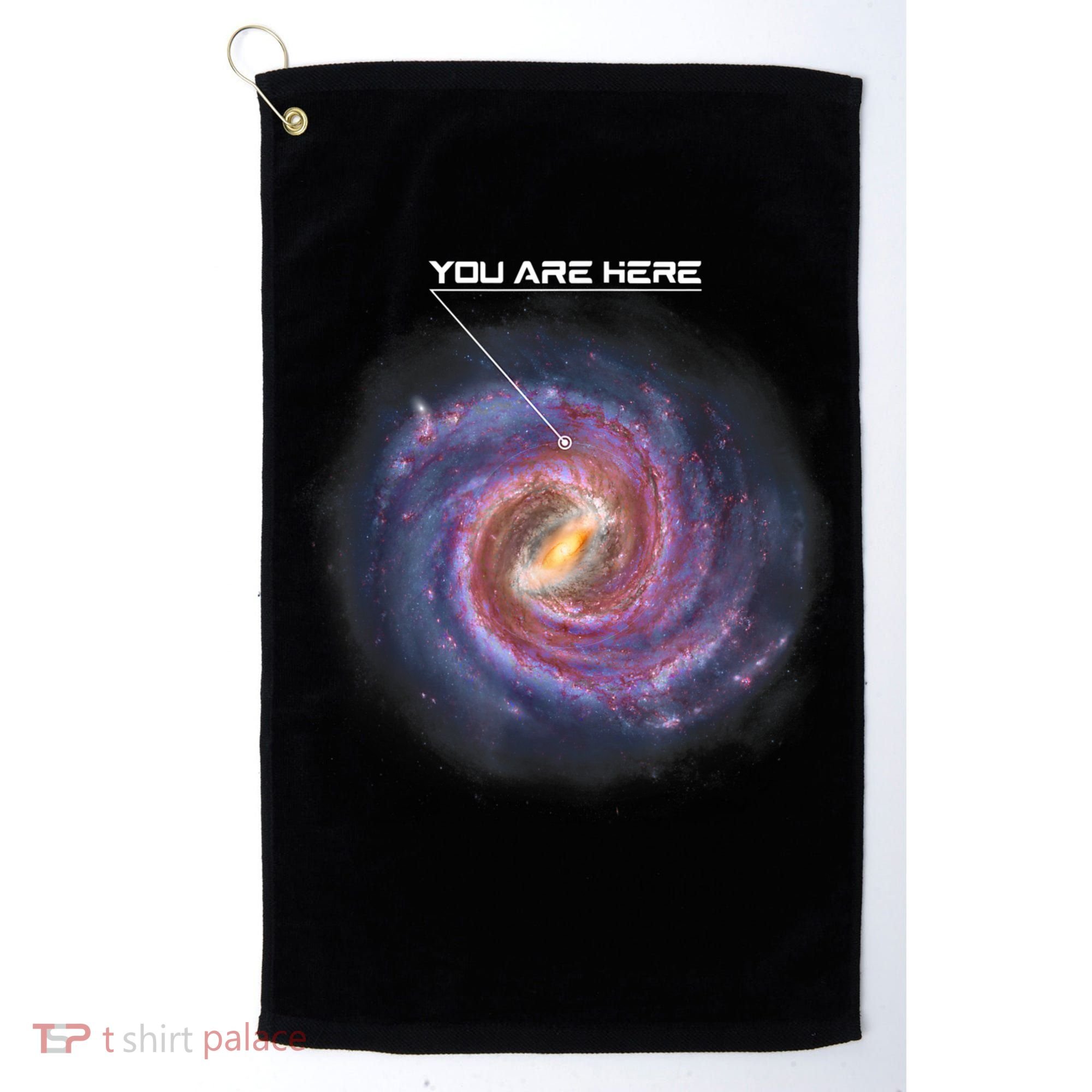You Are Here Astronomy Milky Way Solar System Galaxy Space Golf Towel