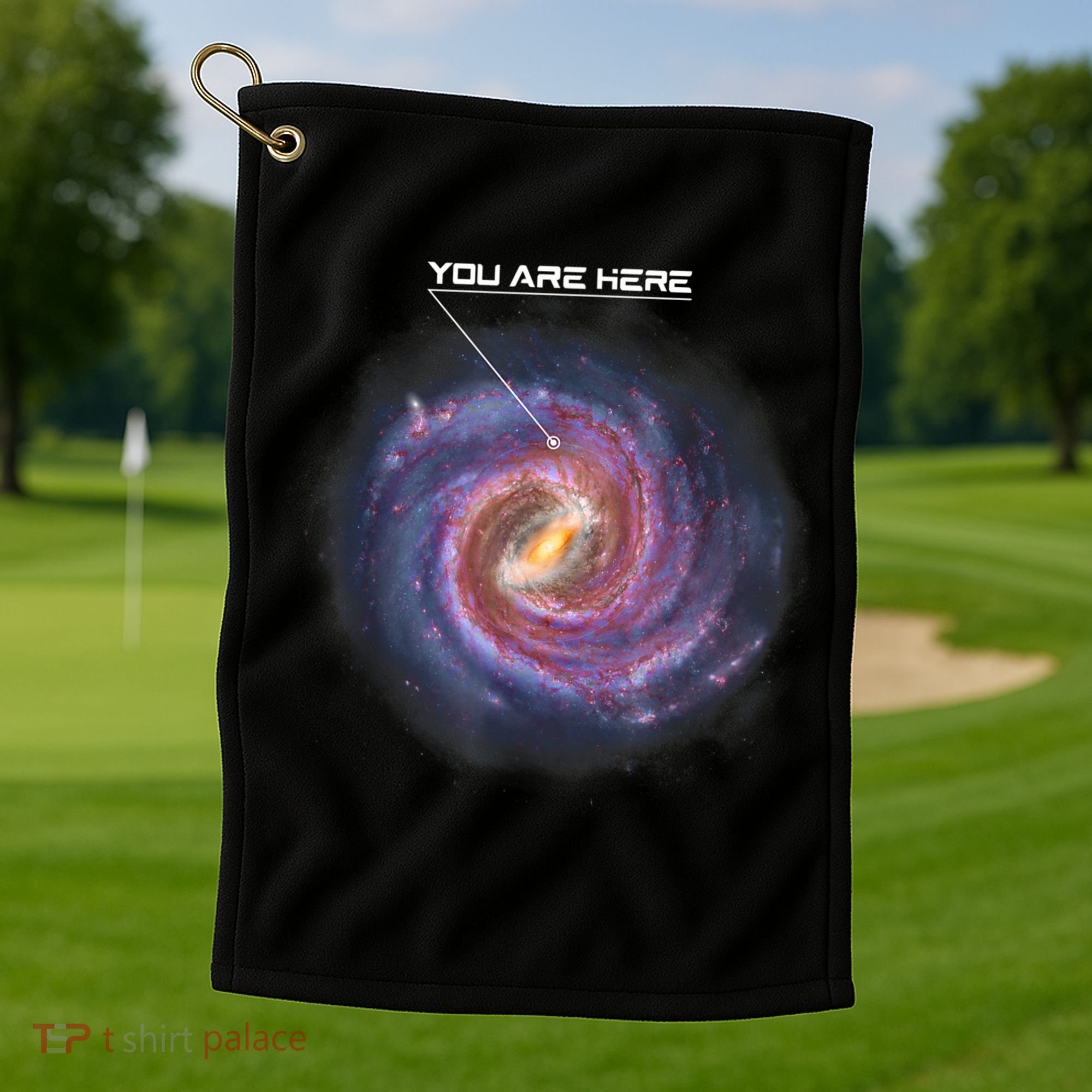 You Are Here Astronomy Milky Way Solar System Galaxy Space Golf Towel