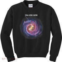 You Are Here Astronomy Milky Way Solar System Galaxy Space Kids Sweatshirt thumb 0