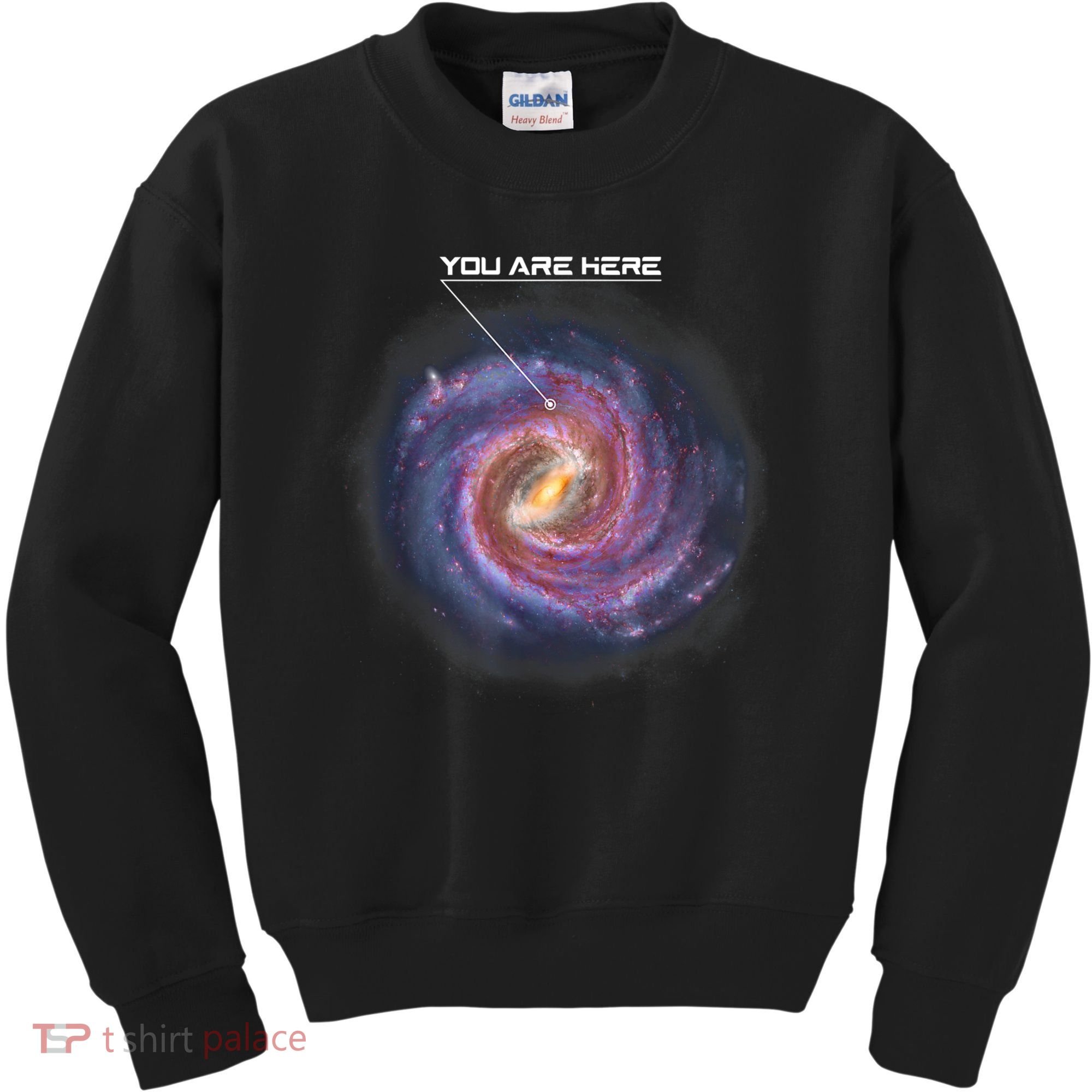 You Are Here Astronomy Milky Way Solar System Galaxy Space Kids Sweatshirt