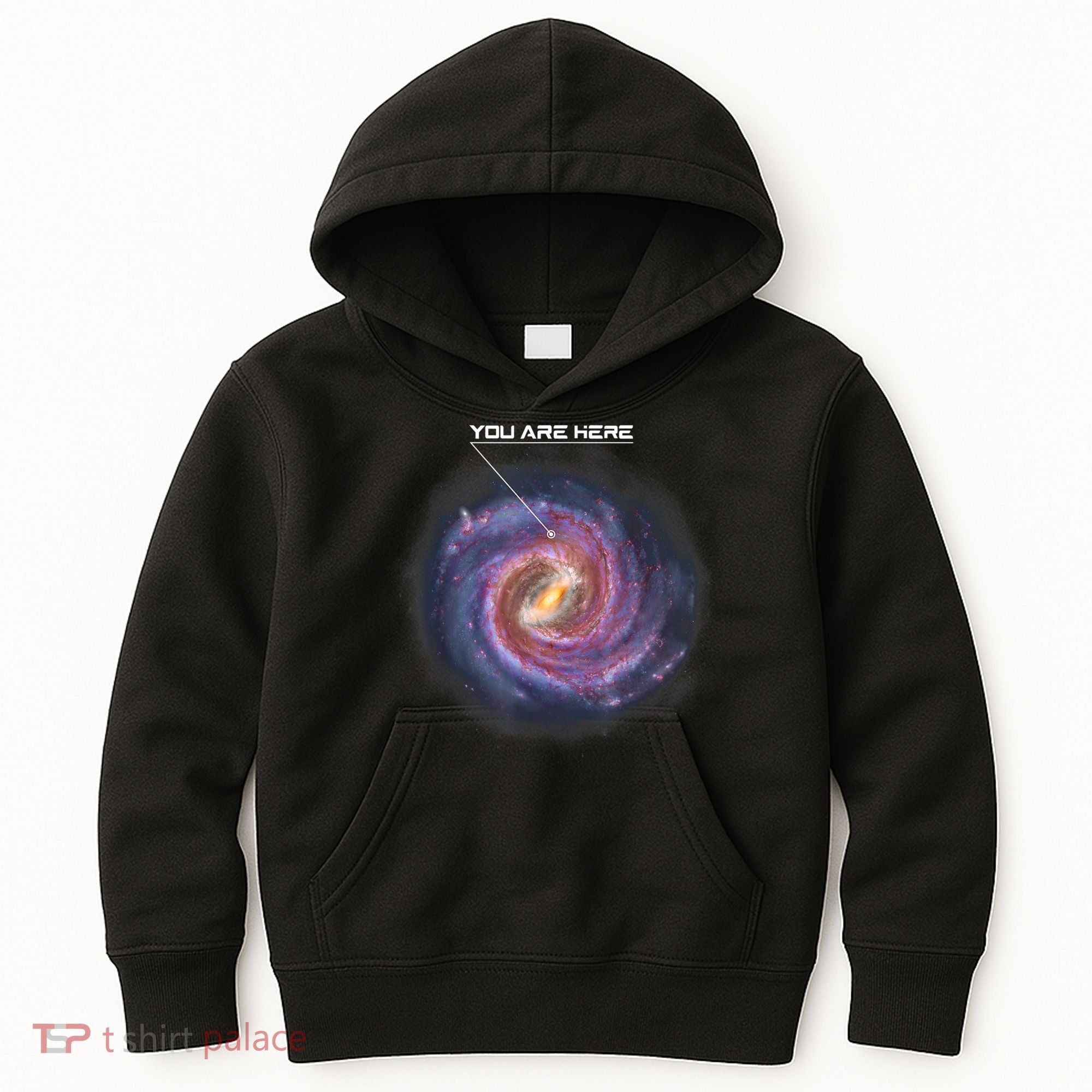 You Are Here Astronomy Milky Way Solar System Galaxy Space Kids Hoodie