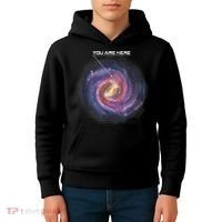You Are Here Astronomy Milky Way Solar System Galaxy Space Kids Hoodie thumb 4