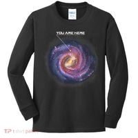 You Are Here Astronomy Milky Way Solar System Galaxy Space Kids Long Sleeve Shirt thumb 0