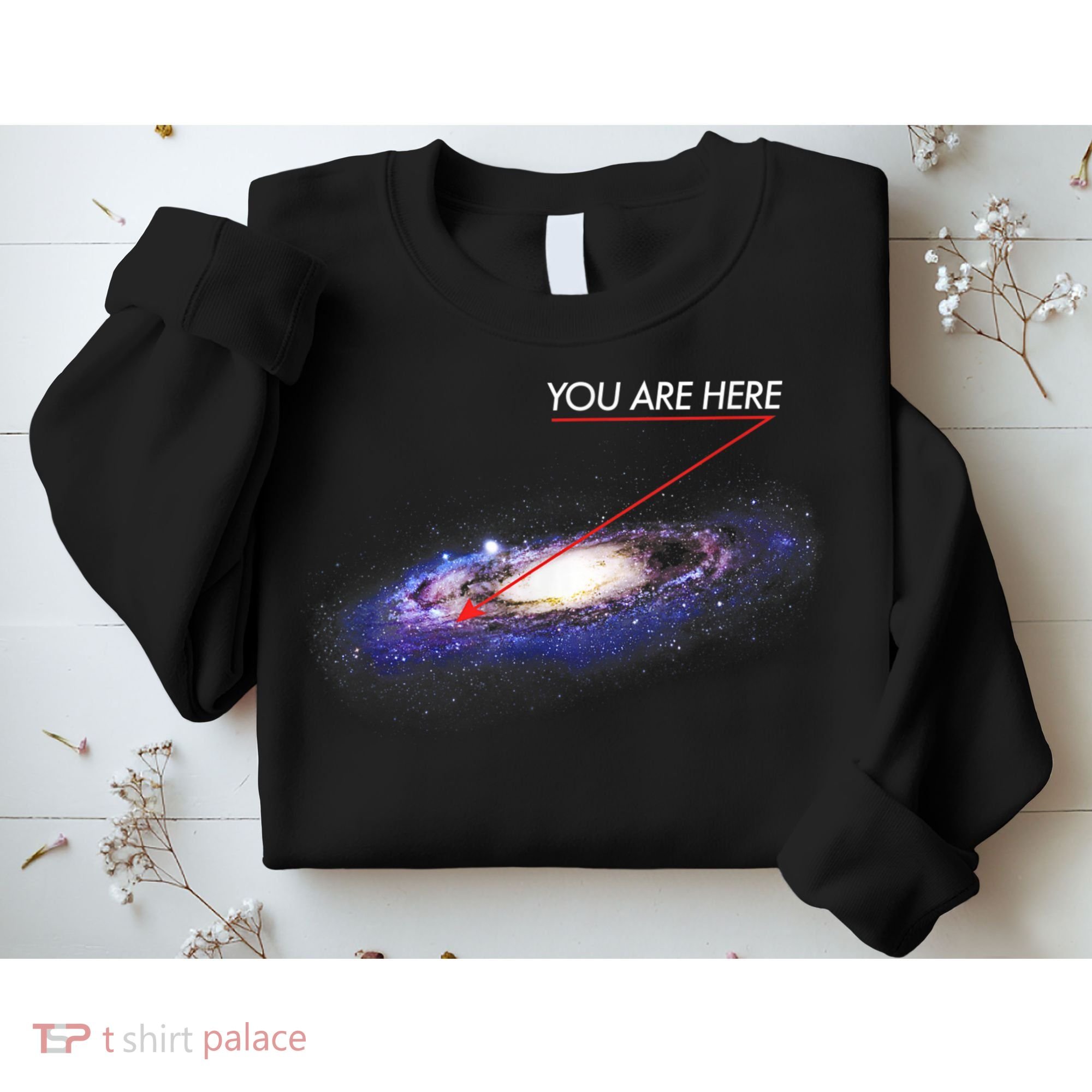 YOU ARE HERE Milky Way Galaxy Funny Outerspace Astronomy Sweatshirt