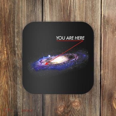 YOU ARE HERE Milky Way Galaxy Funny Outerspace Astronomy Coaster