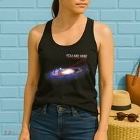 YOU ARE HERE Milky Way Galaxy Funny Outerspace Astronomy Women's Tank Top thumb 2