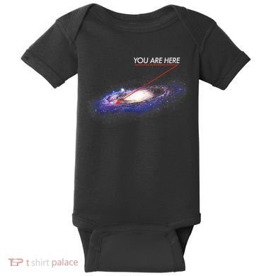 YOU ARE HERE Milky Way Galaxy Funny Outerspace Astronomy Baby Bodysuit