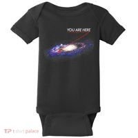 YOU ARE HERE Milky Way Galaxy Funny Outerspace Astronomy Baby Bodysuit thumb 0