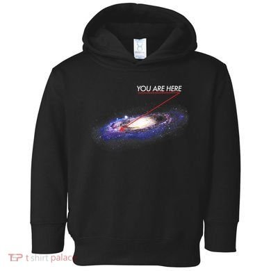 YOU ARE HERE Milky Way Galaxy Funny Outerspace Astronomy Toddler Hoodie