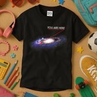 YOU ARE HERE Milky Way Galaxy Funny Outerspace Astronomy Kids T-Shirt thumb 3