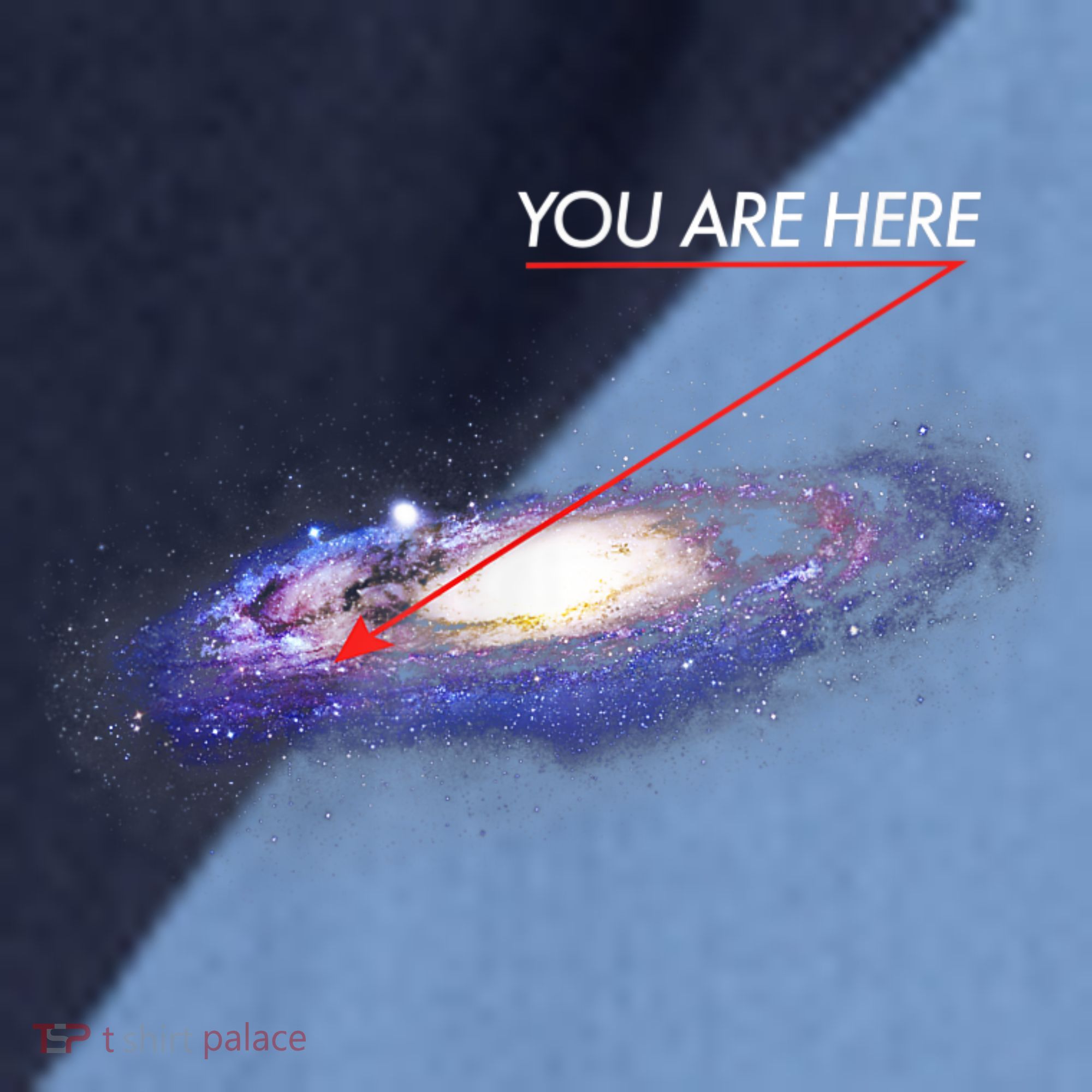 YOU ARE HERE Milky Way Galaxy Funny Outerspace Astronomy Raglan Baseball Sleeve Shirt