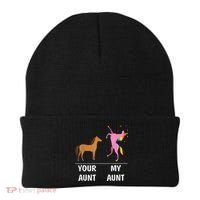 Your Aunt Horse My Aunt Unicorn Funny Beanie thumb 0