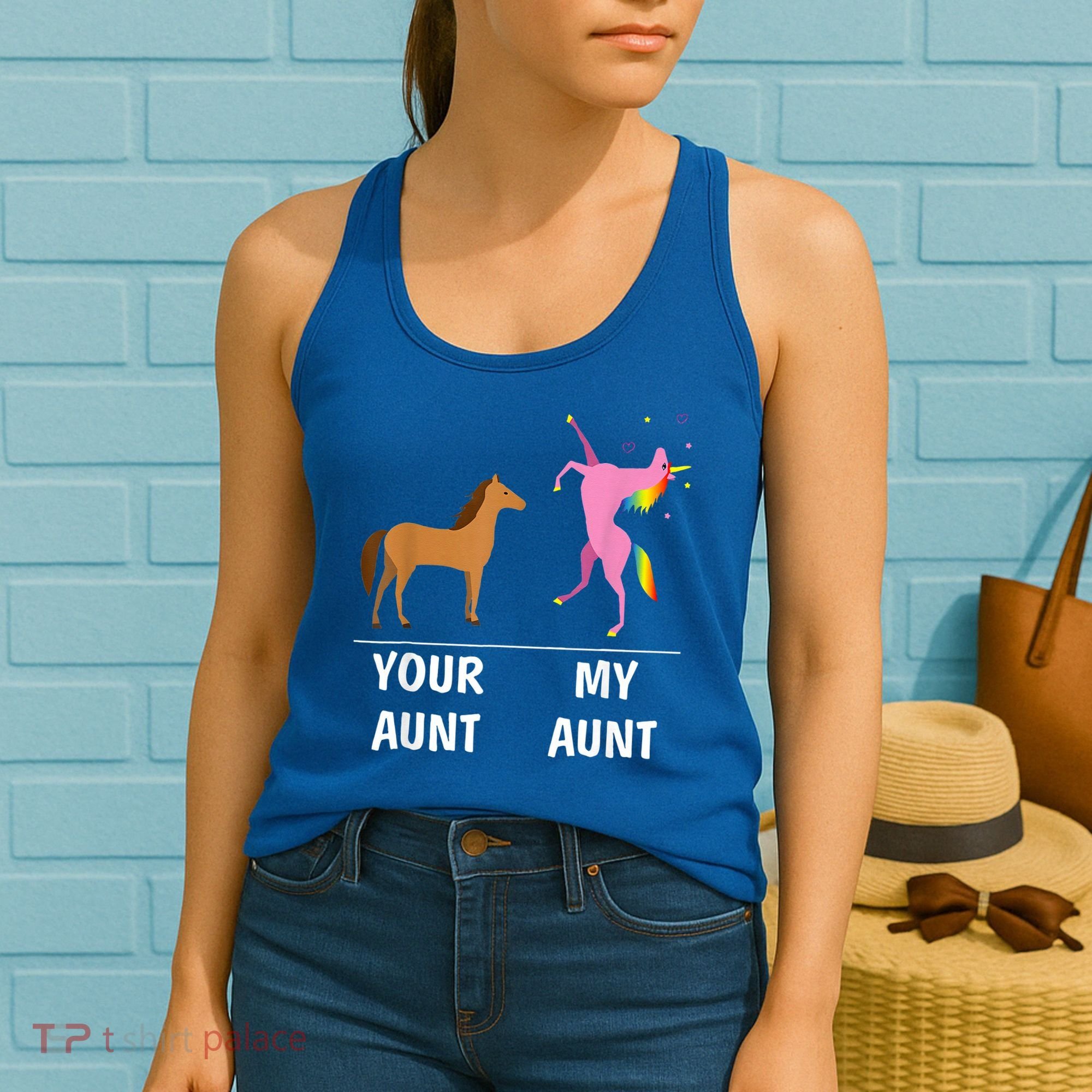 Your Aunt Horse My Aunt Unicorn Funny Women's Tank Top