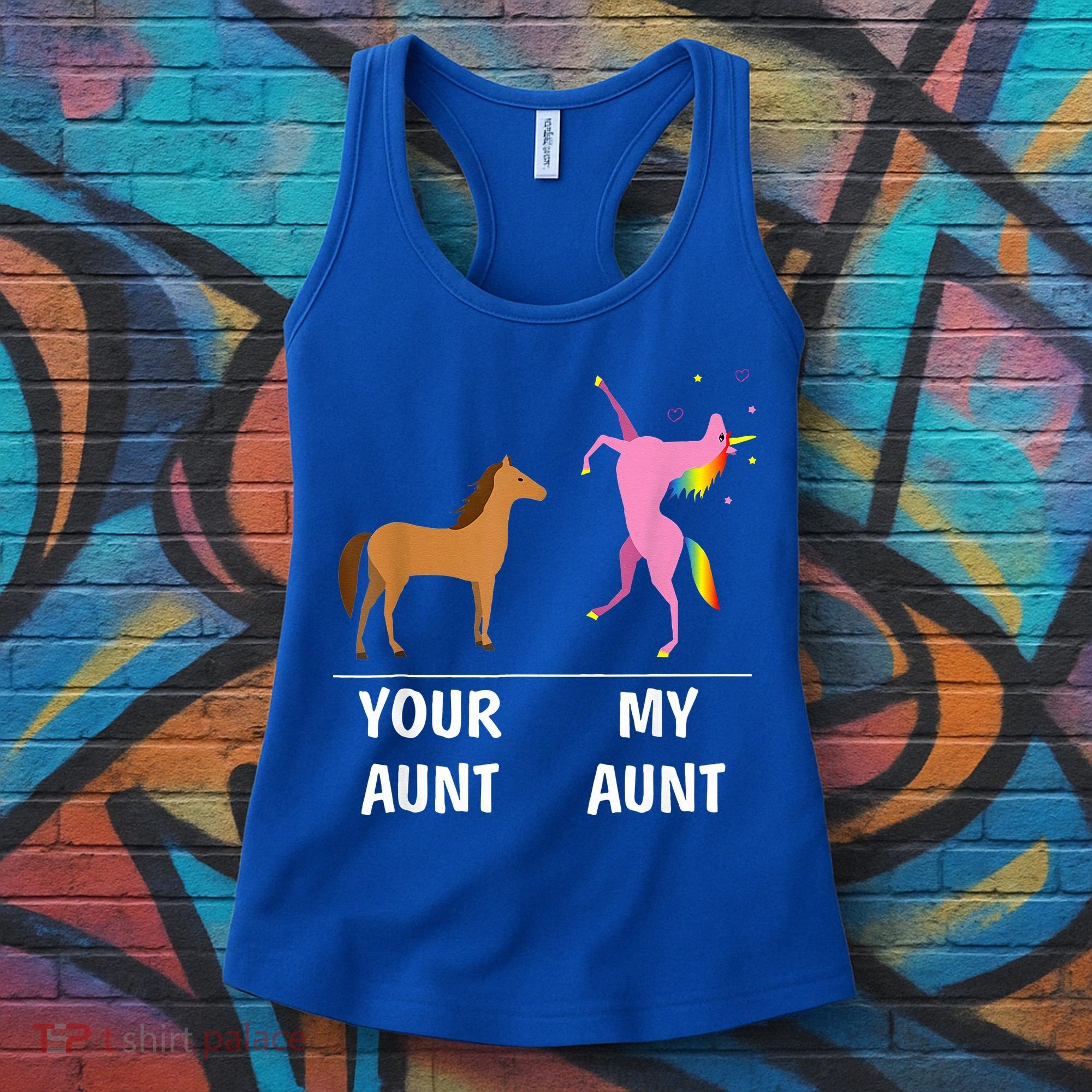 Your Aunt Horse My Aunt Unicorn Funny Women's Tank Top