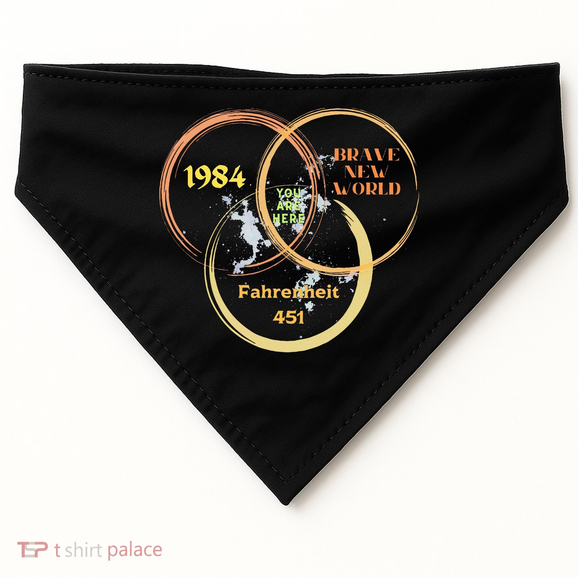 You Are Here 1984 Brave New World Dystopia USA-Made Doggie Bandana