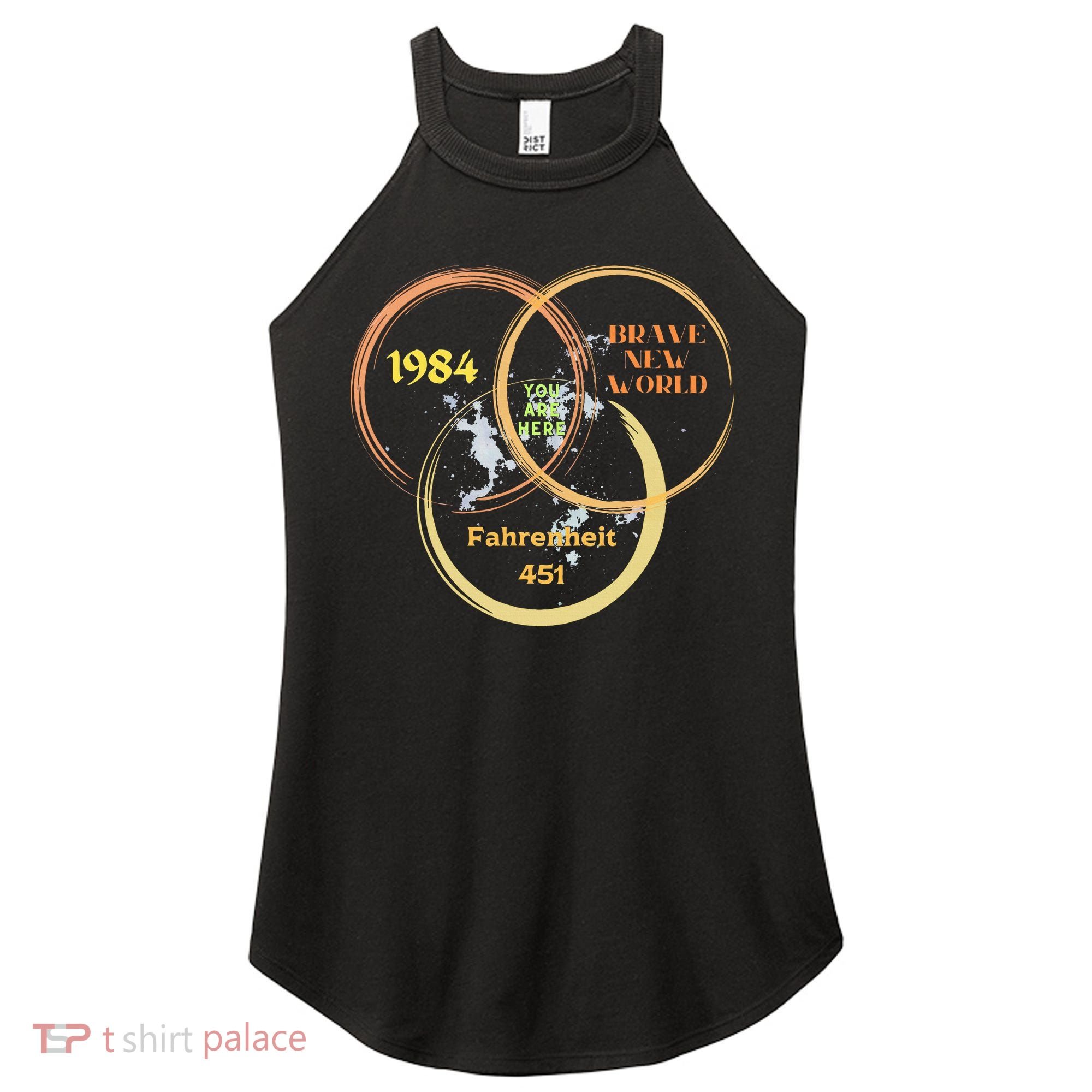 You Are Here 1984 Brave New World Dystopia Women's Perfect Tri Rocker Tank