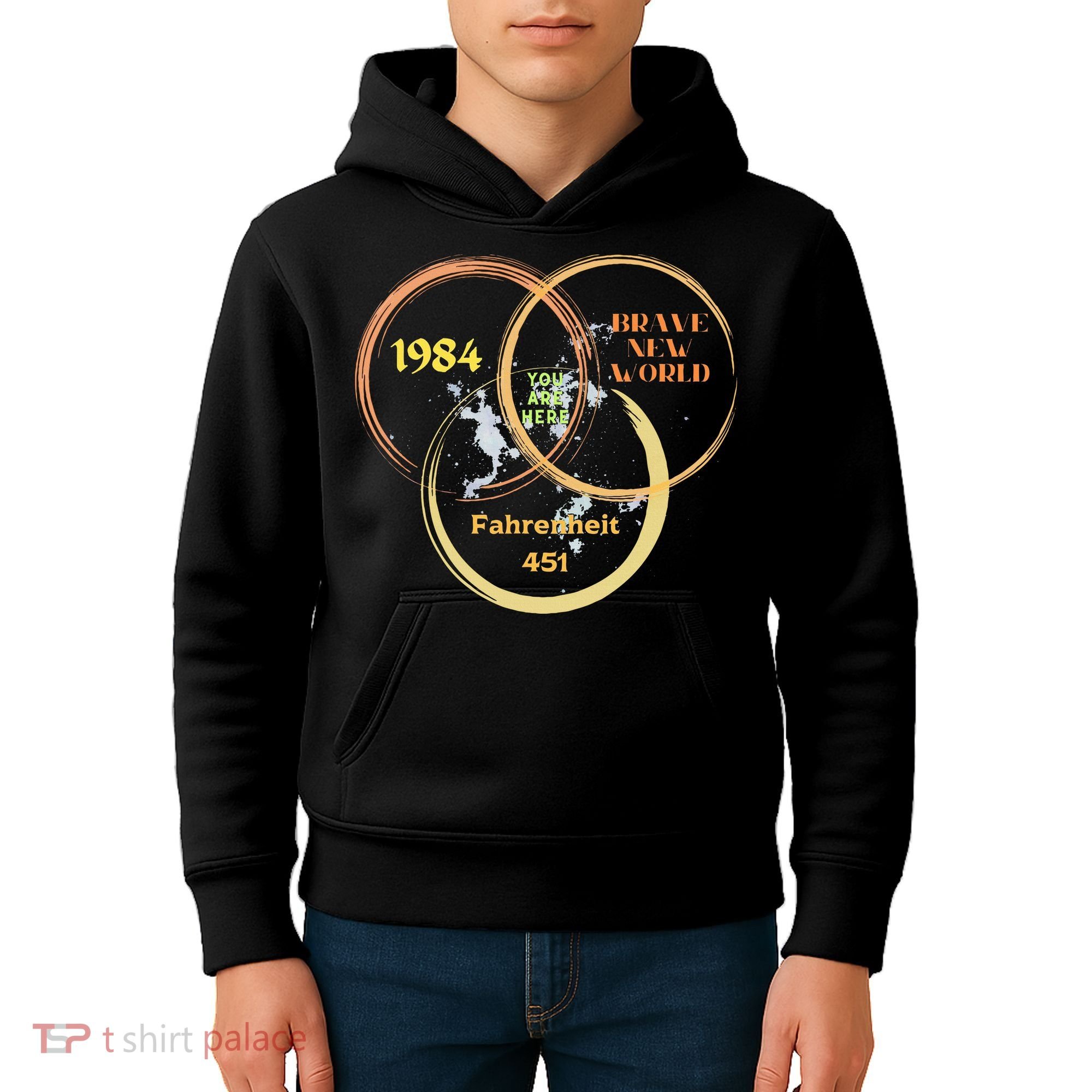 You Are Here 1984 Brave New World Dystopia Kids Hoodie
