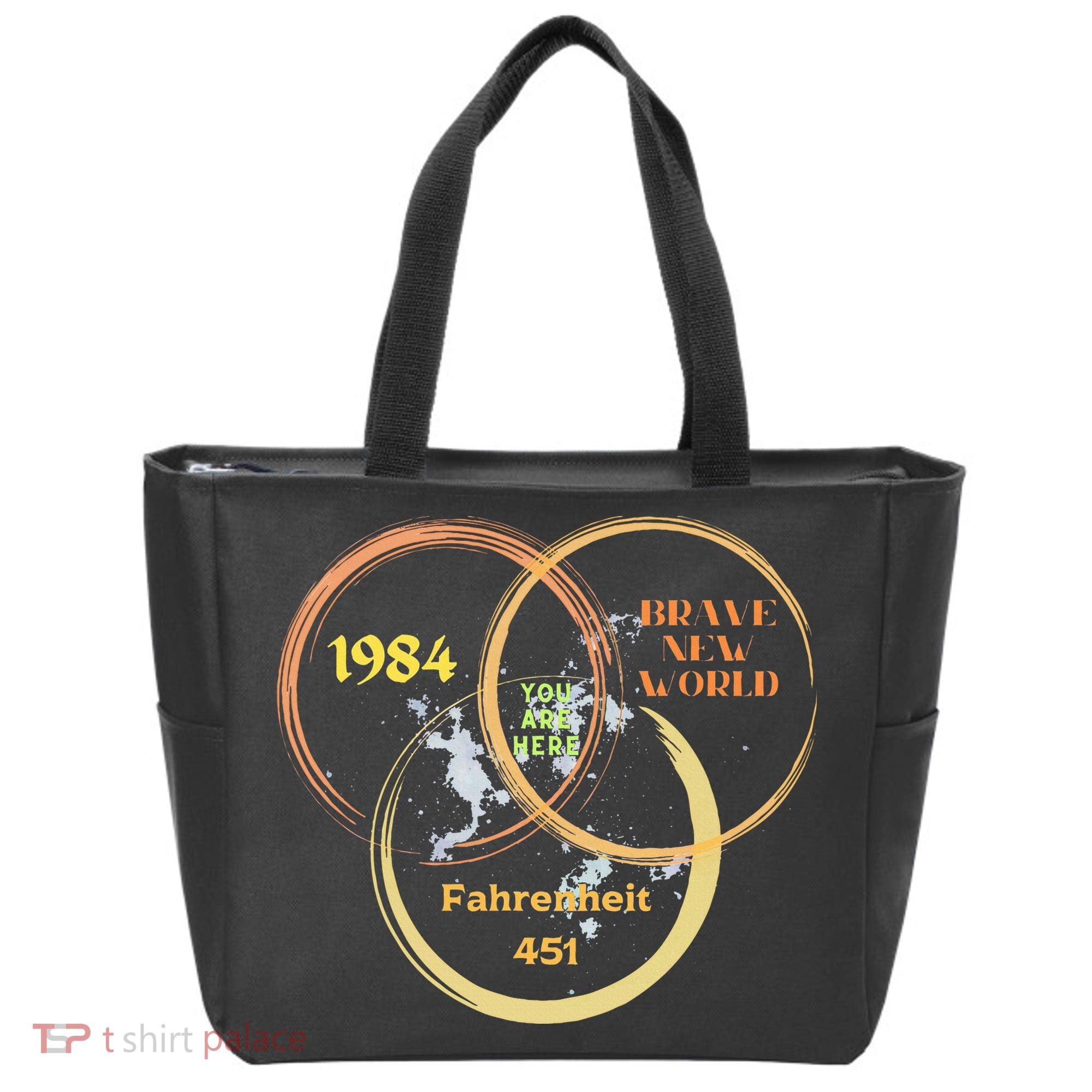You Are Here 1984 Brave New World Dystopia Tote Bag