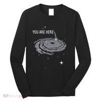 You Are Here Astronomy Galaxy Astronomer Science Fan Long Sleeve Shirt thumb 0