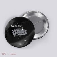 You Are Here Astronomy Galaxy Astronomer Science Fan Button thumb 0