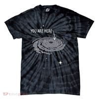You Are Here Astronomy Galaxy Astronomer Science Fan Tie-Dye T-Shirt thumb 0