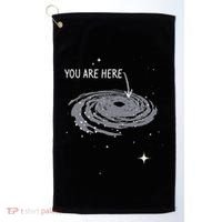 You Are Here Astronomy Galaxy Astronomer Science Fan Golf Towel thumb 0