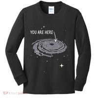 You Are Here Astronomy Galaxy Astronomer Science Fan Kids Long Sleeve Shirt thumb 0