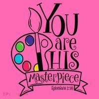 You Are His Masterpiece Christian Stripe Pom Pom Beanie thumb 2