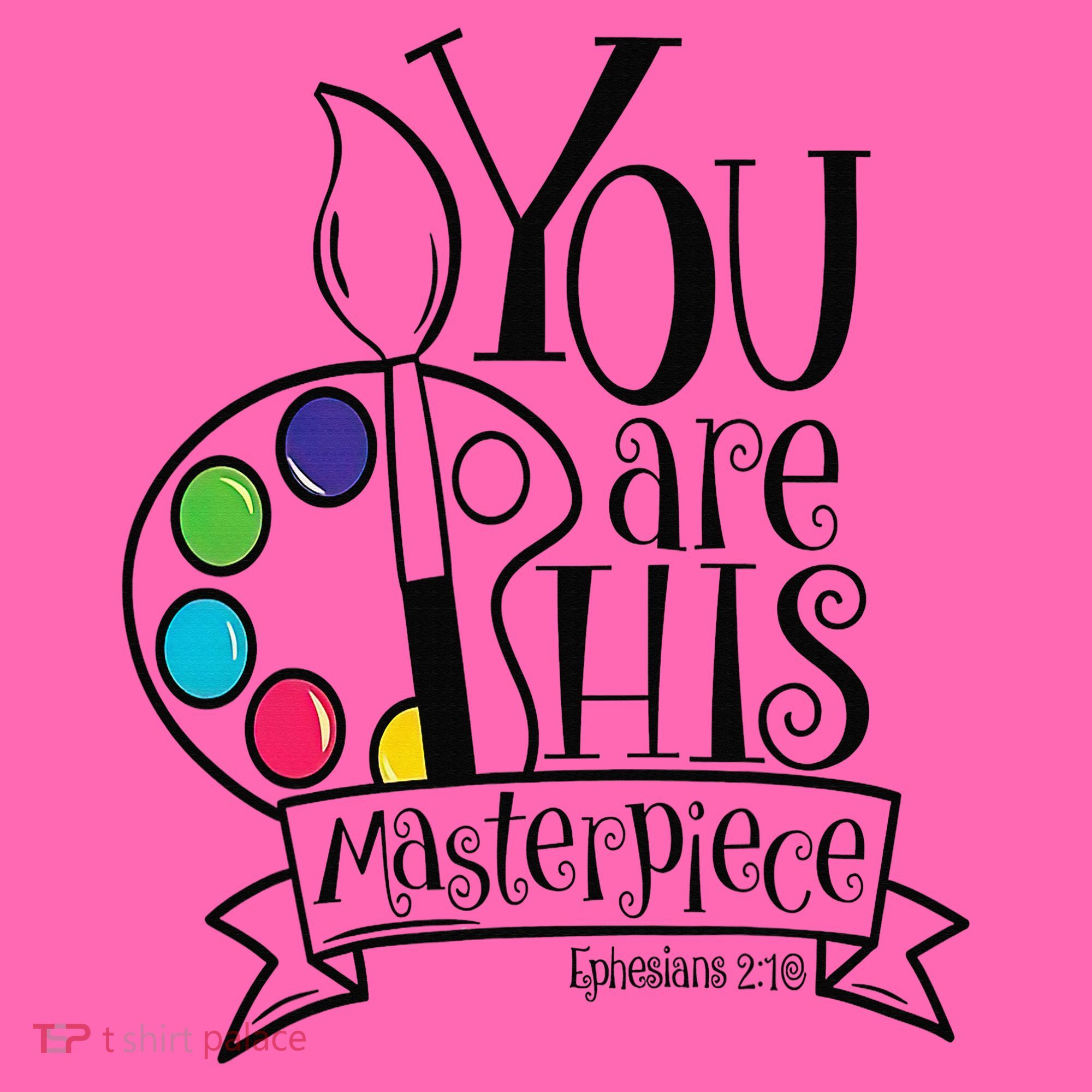 You Are His Masterpiece Christian Stripe Pom Pom Beanie