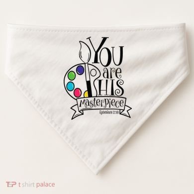 You Are His Masterpiece Christian USA-Made Doggie Bandana