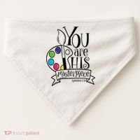 You Are His Masterpiece Christian USA-Made Doggie Bandana thumb 0
