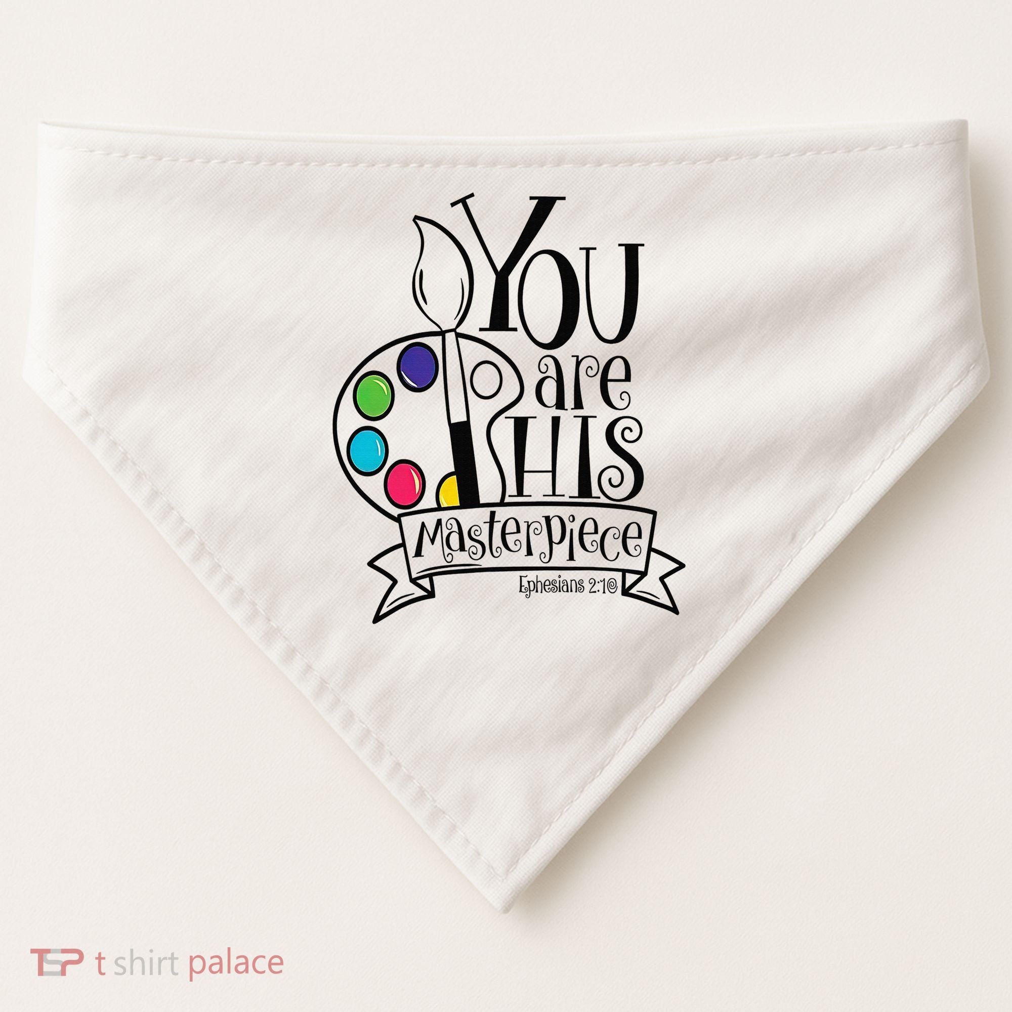 You Are His Masterpiece Christian USA-Made Doggie Bandana