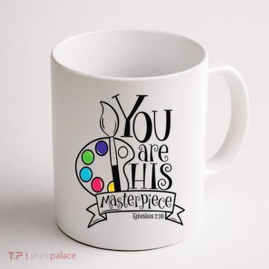 You Are His Masterpiece Christian Coffee Mug back