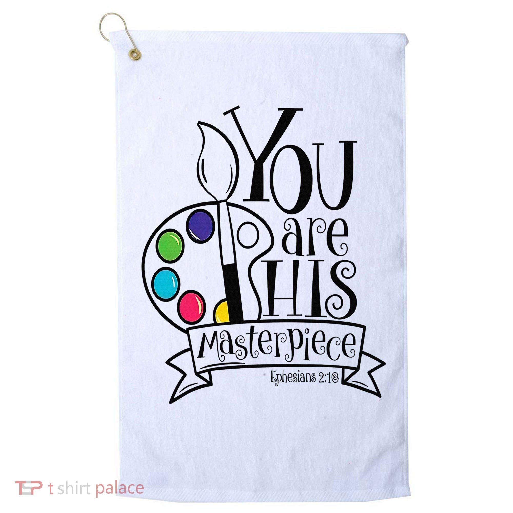 You Are His Masterpiece Christian Golf Towel