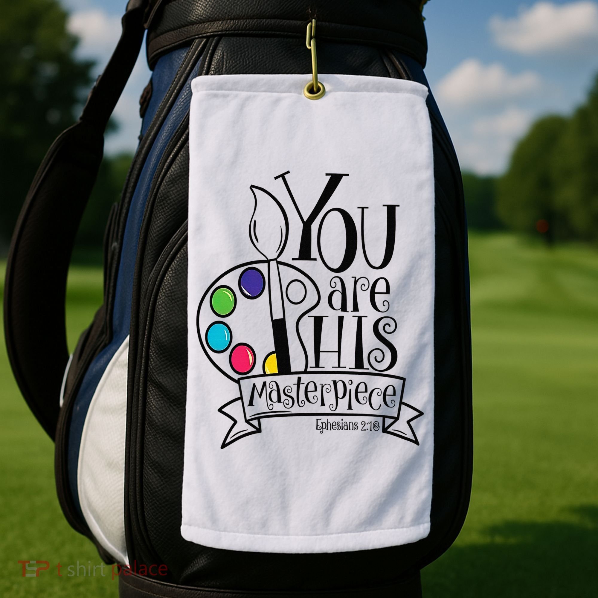 You Are His Masterpiece Christian Golf Towel