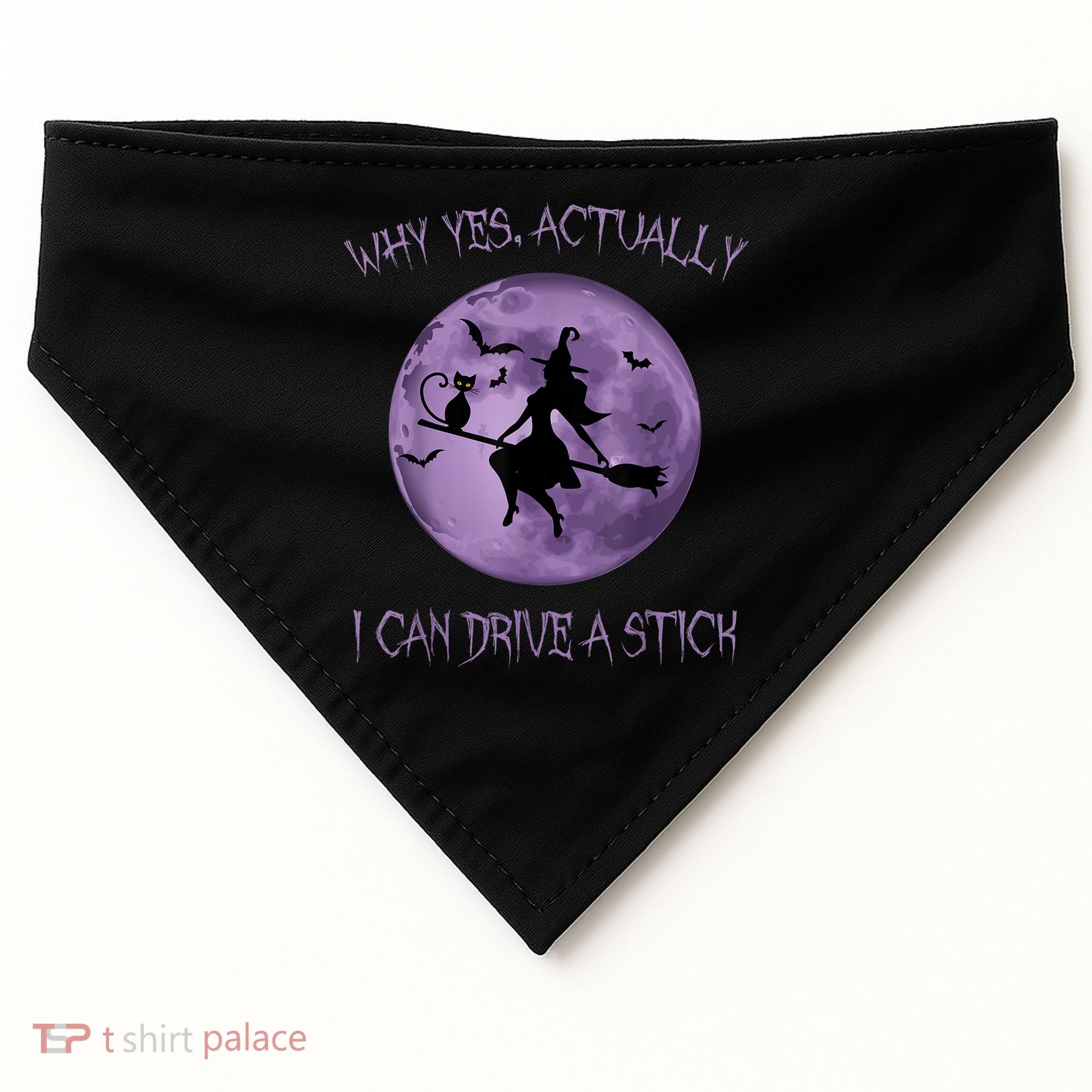Yes Actually I Can Drive A Stick Halloween 2022 USA-Made Doggie Bandana