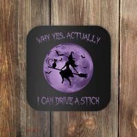 Yes Actually I Can Drive A Stick Halloween 2022 Coaster thumb 0