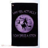 Yes Actually I Can Drive A Stick Halloween 2022 Golf Towel thumb 0