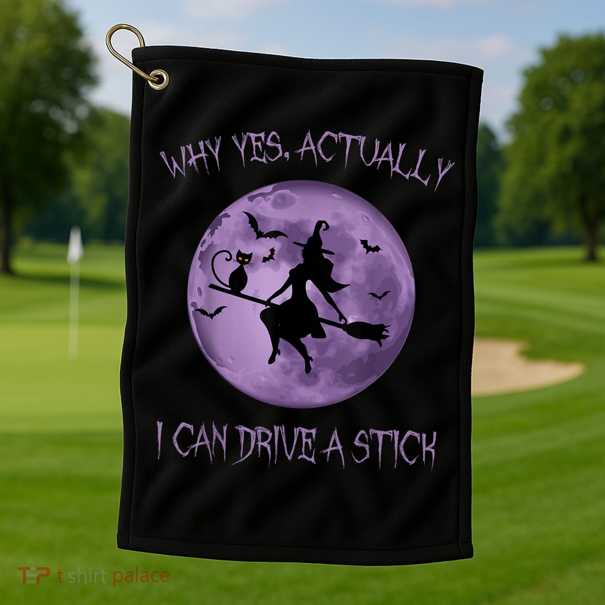 Yes Actually I Can Drive A Stick Halloween 2022 Golf Towel