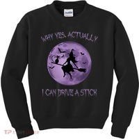 Yes Actually I Can Drive A Stick Halloween 2022 Kids Sweatshirt thumb 0