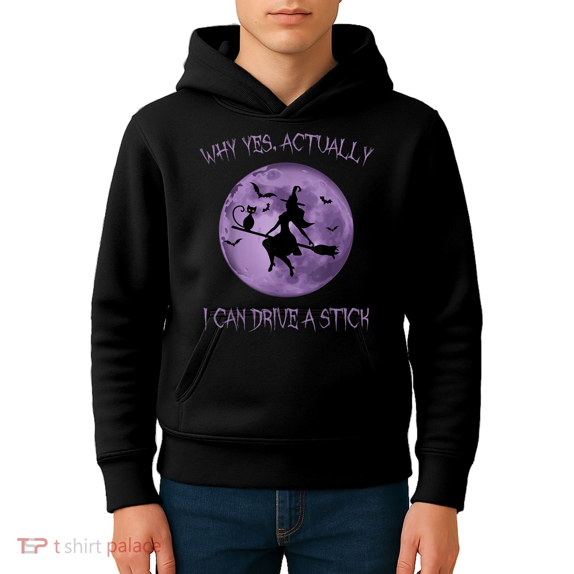 Yes Actually I Can Drive A Stick Halloween 2022 Kids Hoodie