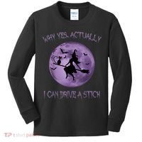 Yes Actually I Can Drive A Stick Halloween 2022 Kids Long Sleeve Shirt thumb 0