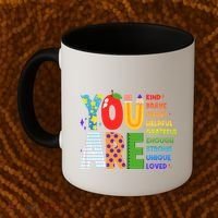 You Are Kind Unique Loved School Teacher Life Coffee Mug thumb 2