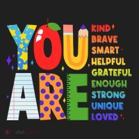 You Are Kind Unique Loved School Teacher Life Hat thumb 2