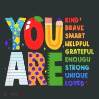 You Are Kind Unique Loved School Teacher Life T-Shirt thumb 7