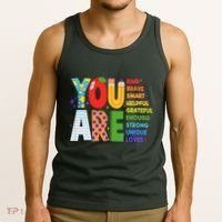 You Are Kind Unique Loved School Teacher Life Tank Top thumb 3