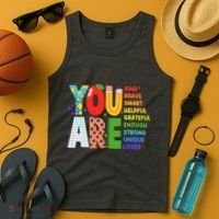 You Are Kind Unique Loved School Teacher Life Tank Top thumb 4