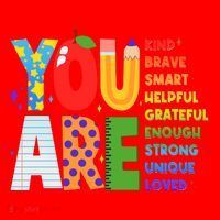 You Are Kind Unique Loved School Teacher Life Santa Hat thumb 1