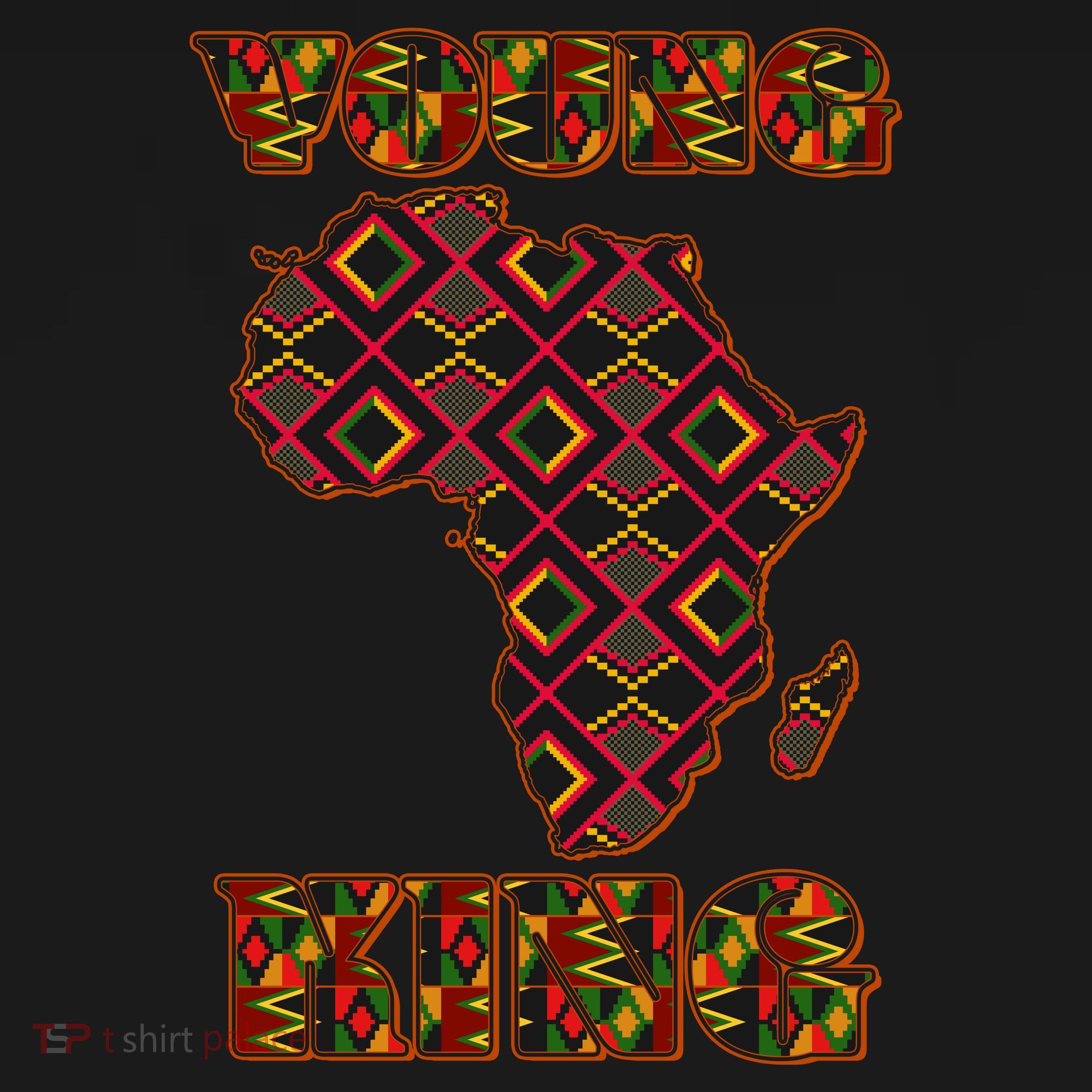 Young African King African Cloth Pattern Celebrating Black History Apron